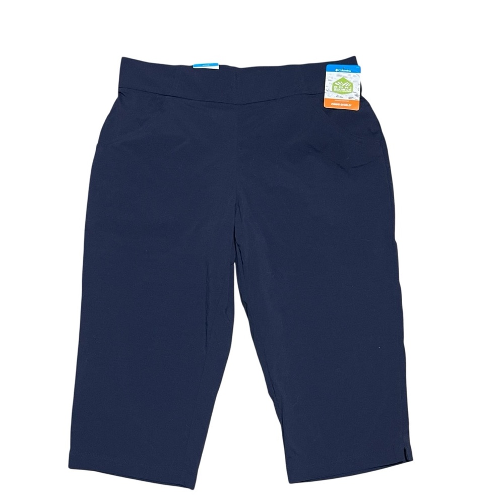 Columbia Women’s Anytime Casual Lightweight Capris Large Omni Shield Hiking Camp